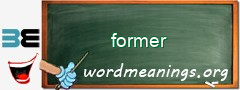 WordMeaning blackboard for former